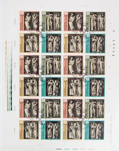 DDR 2808-2811 postfrisch Bogen ungefaltet #JE473