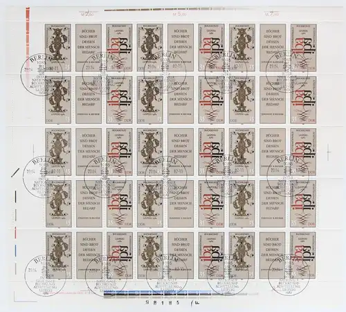 DDR 2697-2698 gestempelt Bogen ungefaltet #JE458