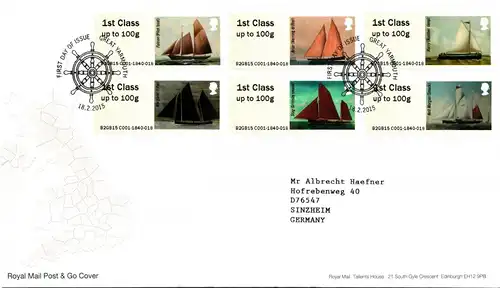 Großbritannien Automatenm. 81-86, 87-92, 93-98, 99-102 gestempelt als FDC #JC873