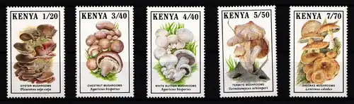 Kenia 486-490 postfrisch Pilze #JA630