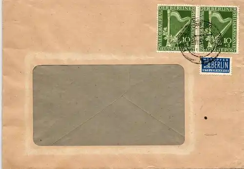 Berlin 72 auf Brief als Mehrfachfrankatur #JF140