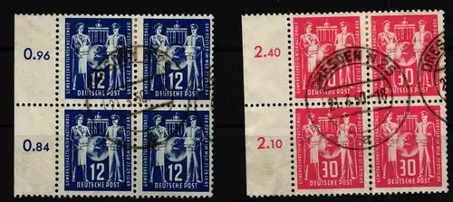 DDR 243-244 gestempelt 4er Block #JE039