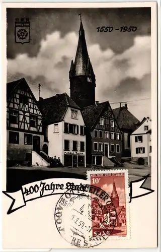 Saarland 296 als Erstagskarte 400 Jahre Ottweiler #JF247