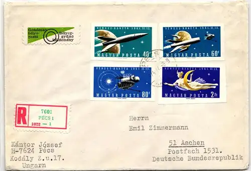 Ungarn 1758/61 B als Einschreiben nach Aachen #JD108