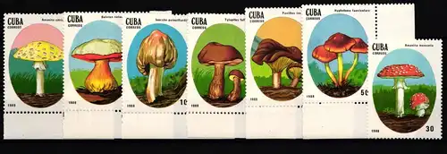 Kuba 3156-3162 postfrisch Pilze #JA765