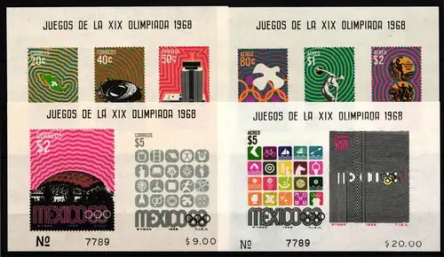 Mexiko Block 15-18 postfrisch Olympische Spiele #JA416