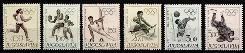 Jugoslawien 1290-1295 postfrisch Olympische Spiele #JA429