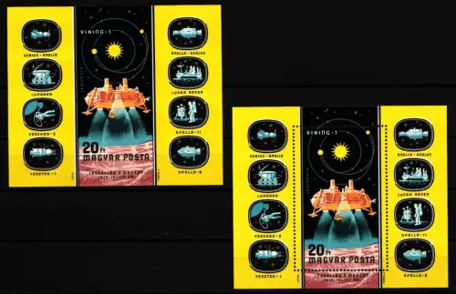 Ungarn Block 121 A+B postfrisch Apollo #JA479