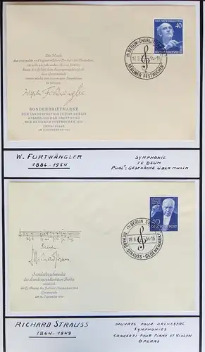 Motiv Sammlung Komponisten auf Blättern mit Beschreibung #JD611