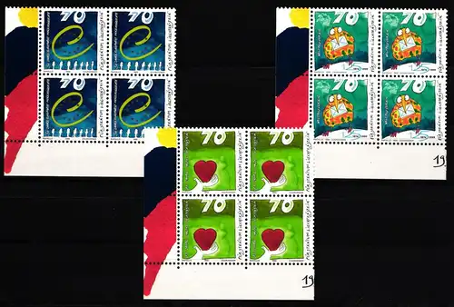Liechtenstein 1200-1202 postfrisch als 4er Blöcke #JI041