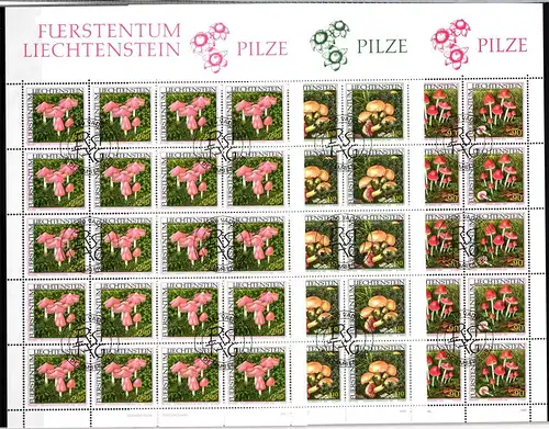 Liechtenstein 1252-1254 gestempelt als Kleinbögen, Ersttagssonderstempel #JI049