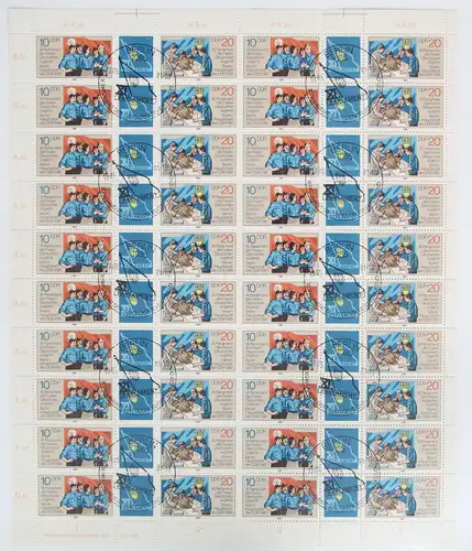 DDR 2609-2610 postfrisch Bogen ungefaltet #JE444