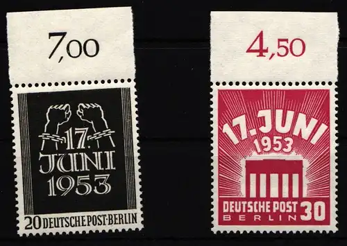 Berlin 110-111 postfrisch vom Oberrand #JD677