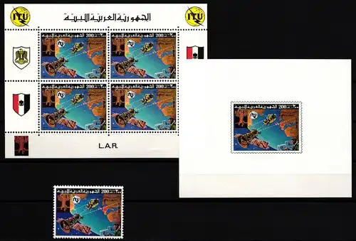 Libyen 590, Einzelblock 590 und Block 32 postfrisch Apollo #JA485