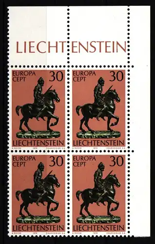 Liechtenstein 600 postfrisch als 4er Einheit #JJ211