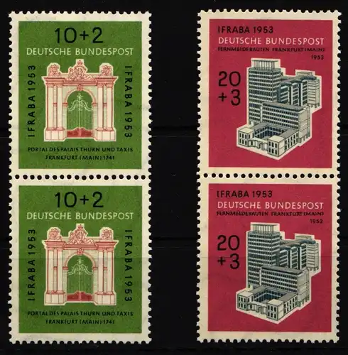 BRD Bund 171-172 postfrisch senkrechtes Paar #JF239