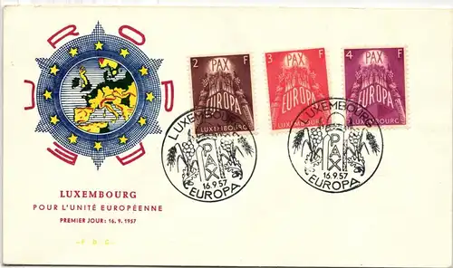 Luxemburg 572-574 als Ersttagsbrief #JF167