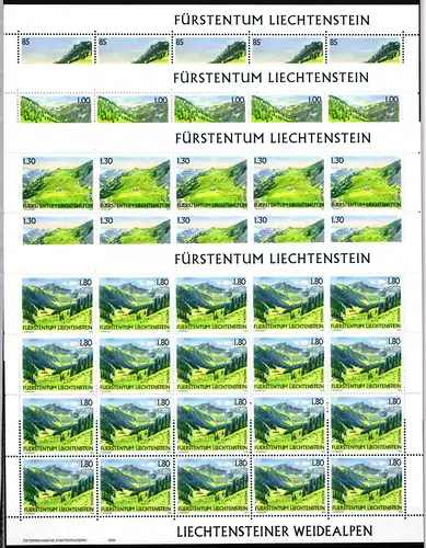 Liechtenstein 1383-1386 postfrisch als Kleinbögen #JI079
