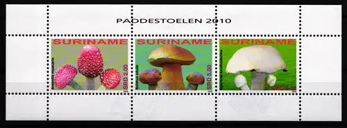 Surinam 2371-2373 postfrisch Kleinbogen / Pilze #JA807