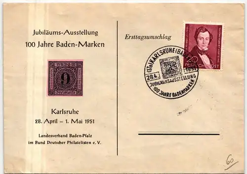 Berlin 74 auf Brief Jubiläums Ausstellung Karlsruhe #JG170