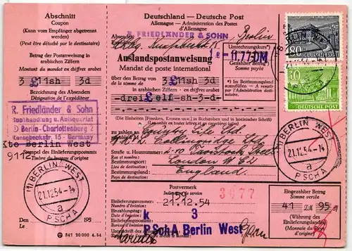 Berlin 47, 55 auf Auslandspostanweisung #JG185