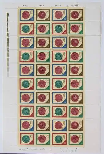 DDR 3156-3159 postfrisch Bogen ungefaltet #JE517