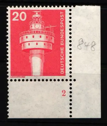 BRD Bund 848 FN postfrisch Formnummer 2 #JF427