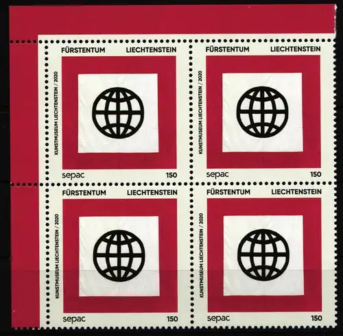 Liechtenstein 1985 postfrisch als Eckrandviererblock #JE292