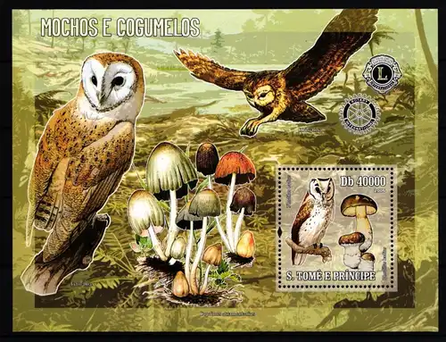 Sao Tome e Principe 2779-2782 postfrisch Kleinbogen / Eulen #JA675