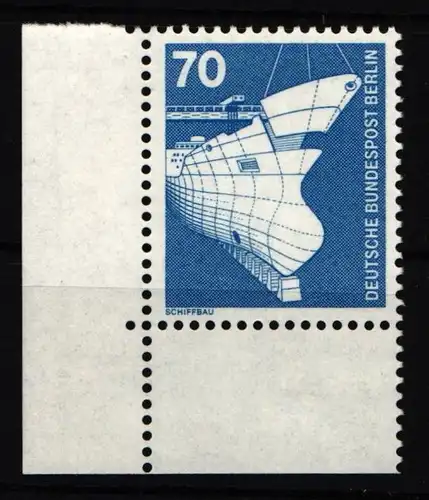 Berlin 500 postfrisch Ecke unten links #JF513