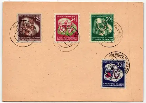 DDR 289-292 auf Postkarte #JF131