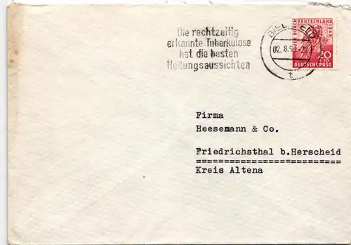 Bi-Zone 107 auf Brief als Einzelfrankatur portogerecht #JF159