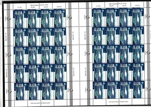 Aland 141 postfrisch als 40er Bogen, Jahr des Ozeans #JB547