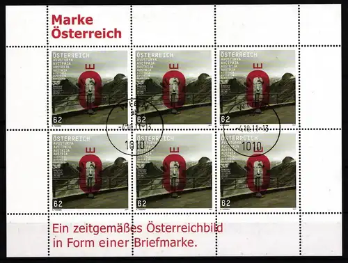 Österreich 2962 gestempelt Kleinbogen / Ersttagsstempel #JA723