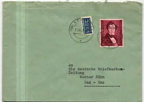 Berlin 74 auf Brief als Einzelfrankatur portogerecht #JG171