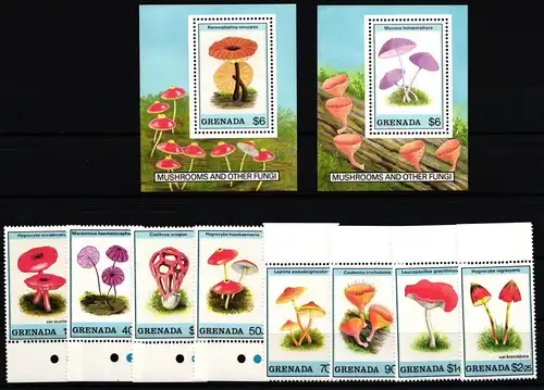 Grenada 2021-2028 und Block 227 und 228 postfrisch Pilze #JA757