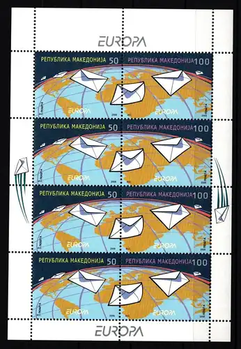 Makedonien Kleinbogen mit 458-459 postfrisch Cept #JI110