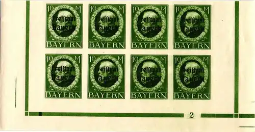 Bayern 168-170 postfrisch je als 8er Bogenteil mit Nummer #JG100