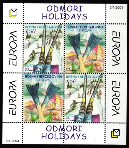 Bosnien Herz. Mostar Block 4 postfrisch Cept #JB599