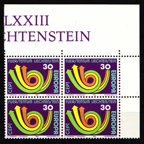 Liechtenstein 579 postfrisch als 4er Einheit #JJ250
