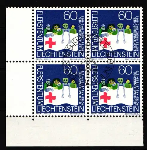 Liechtenstein 629 gestempelt als 4er Einheit #JJ099