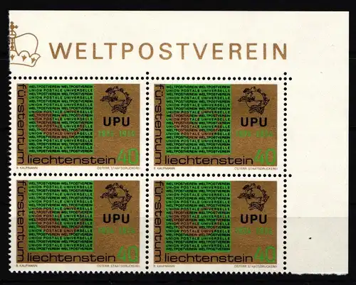 Liechtenstein 607 postfrisch als 4er Einheit #JJ155