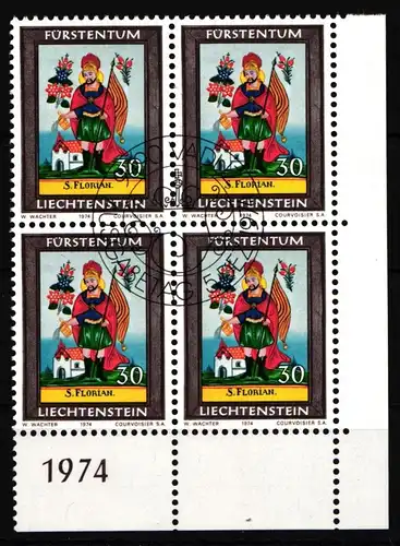 Liechtenstein 616 gestempelt als 4er Einheit #JJ161