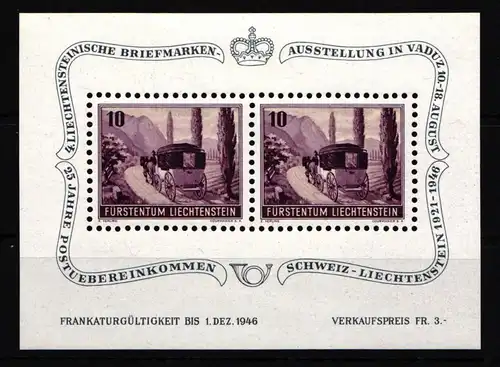 Liechtenstein Block 4 postfrisch #JE352