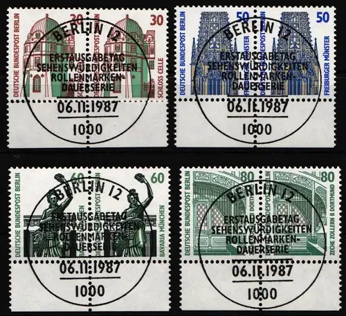 Berlin 793-796 gestempelt waagerechte Paare Vollstempel Sonderstempel #JL153