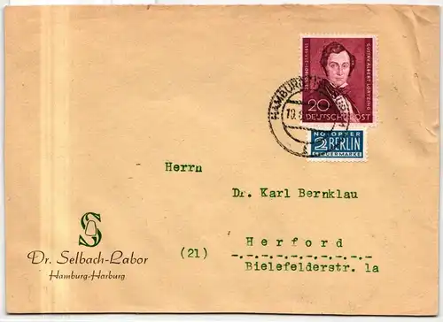 Berlin 74 auf Brief als Einzelfrankatur portogerecht #JG139