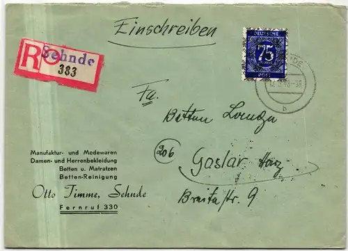 Bi-Zone 67 II auf Brief als Einzelfrankatur #JG216