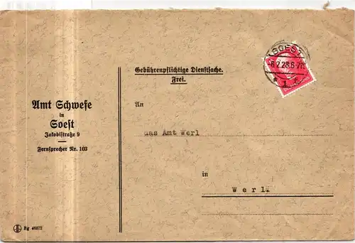 Deutsches Reich 404 auf Brief als Einzelfrankatur portogerecht #JG028