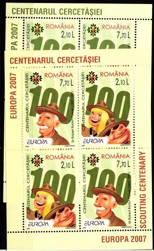 Rumänien Kleinbogensatz 396 I und II postfrisch #JI107