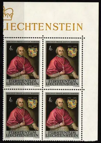 Liechtenstein 613 postfrisch als 4er Einheit #JJ144